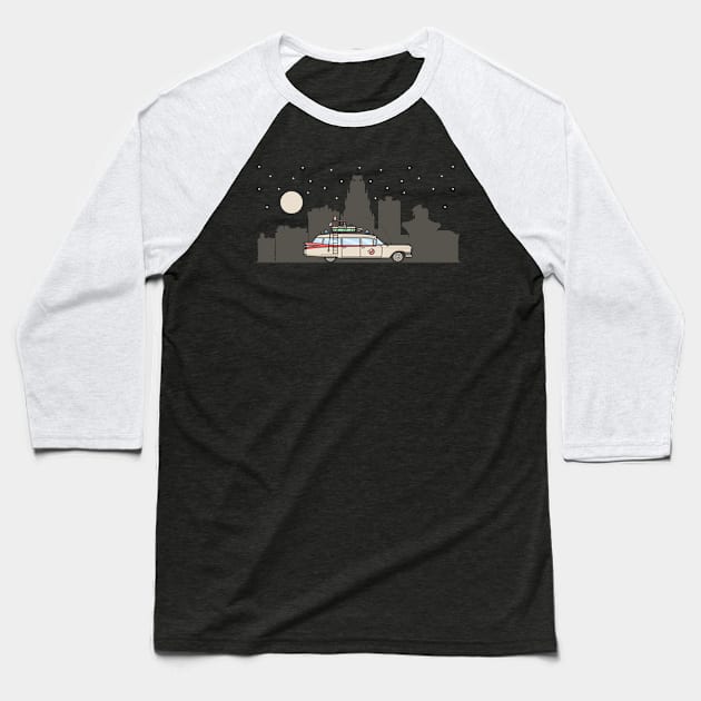 Ghostbusters Ecto-1 Baseball T-Shirt by MGulin
